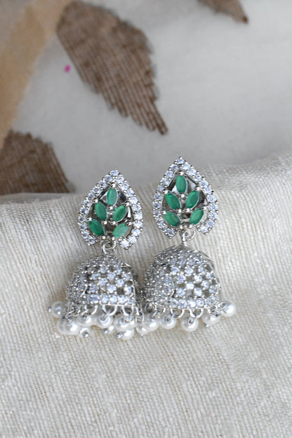 cz jhumka earrings