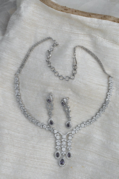 diamond necklace earrings