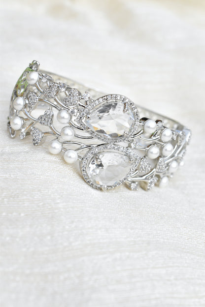 pearl cz bracelet