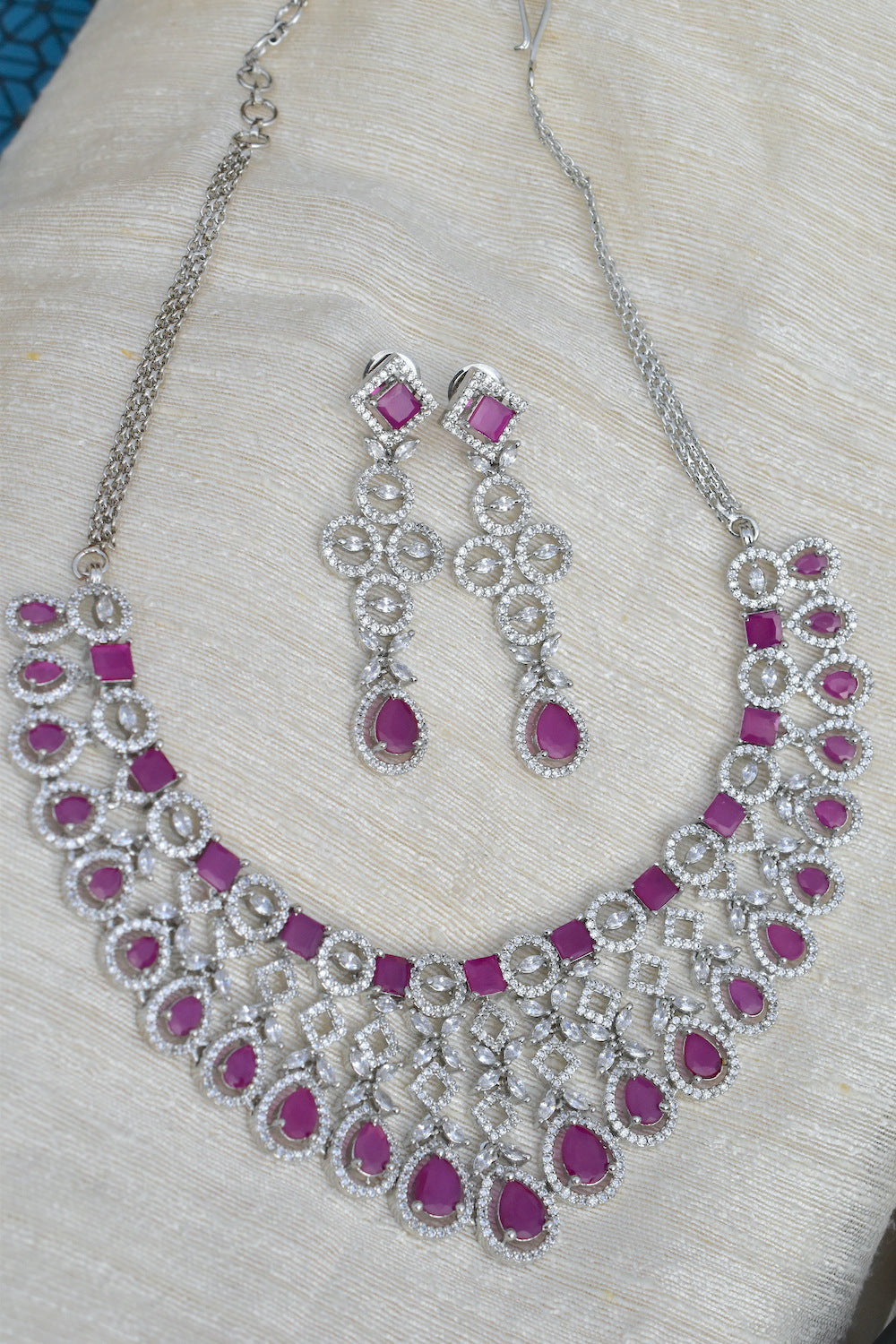 ruby necklace set