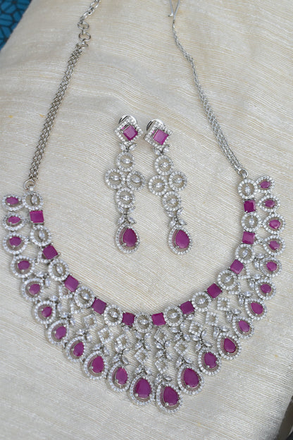 ruby necklace set