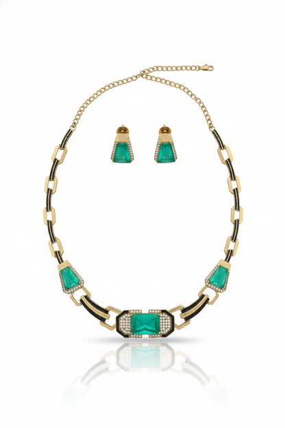 lightweight flexible western style oxidised choker necklace with black enamel and cubic zirconia indian jewellery bridal trousseau 