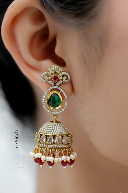 kundan jhumka earrings