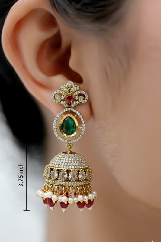 kundan jhumka earrings