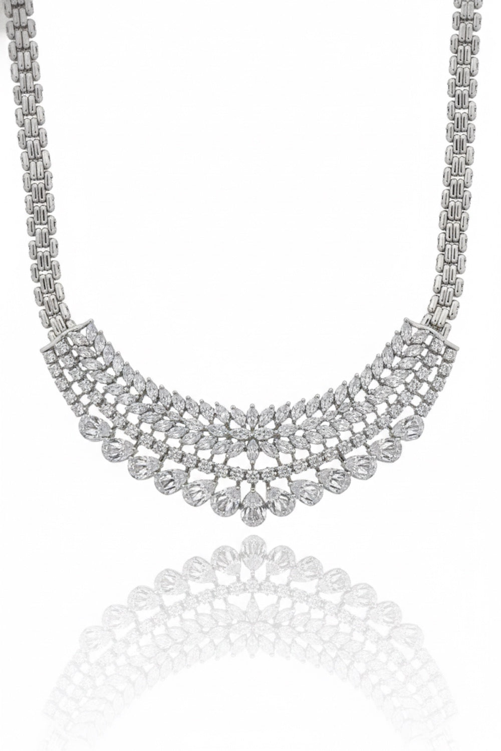 ad silver polish necklace earrings Set adspnes250390