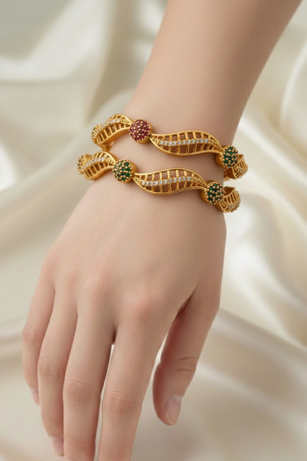 gold cz diamond bangles
