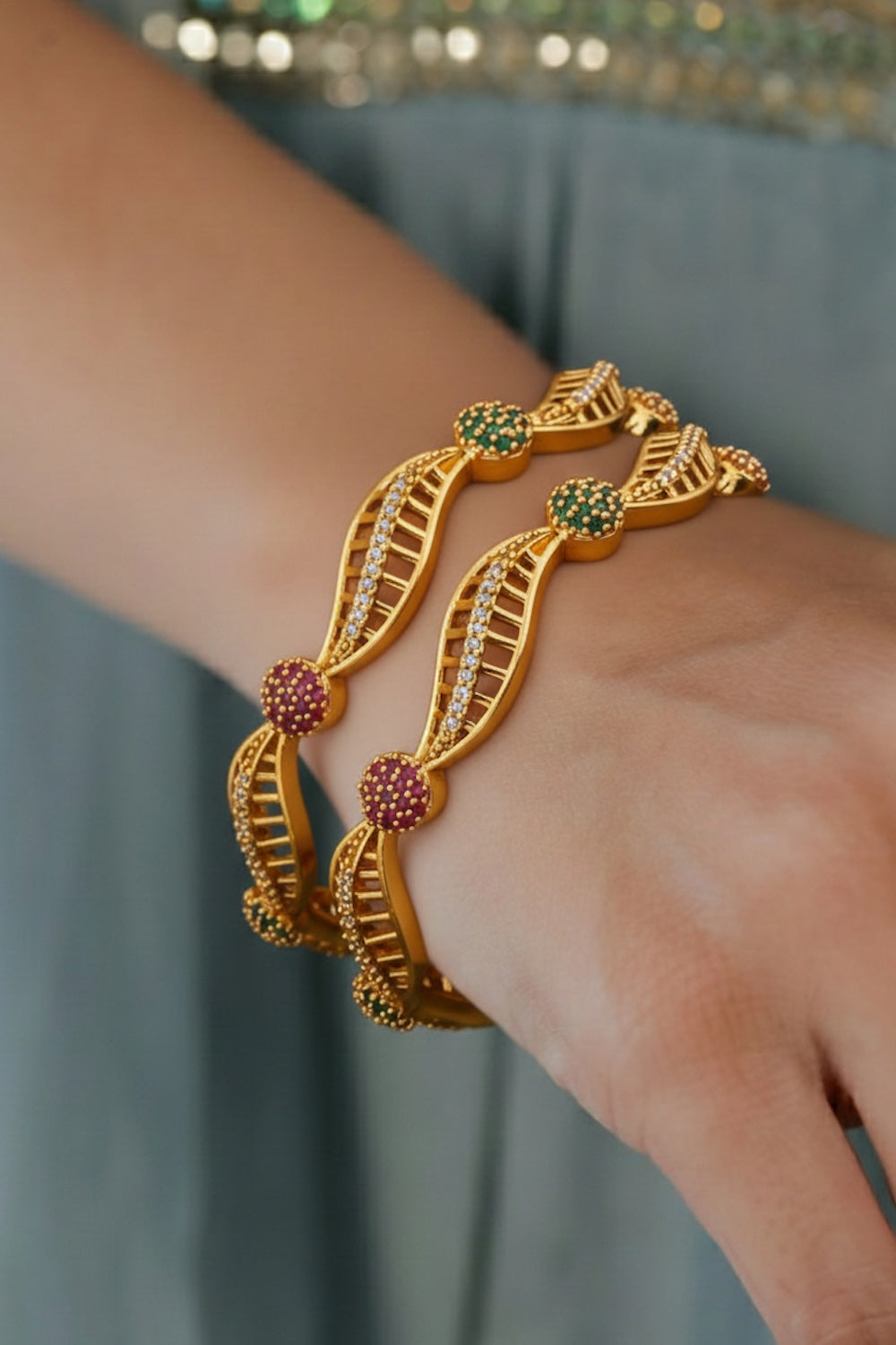 multi colour cz bangles