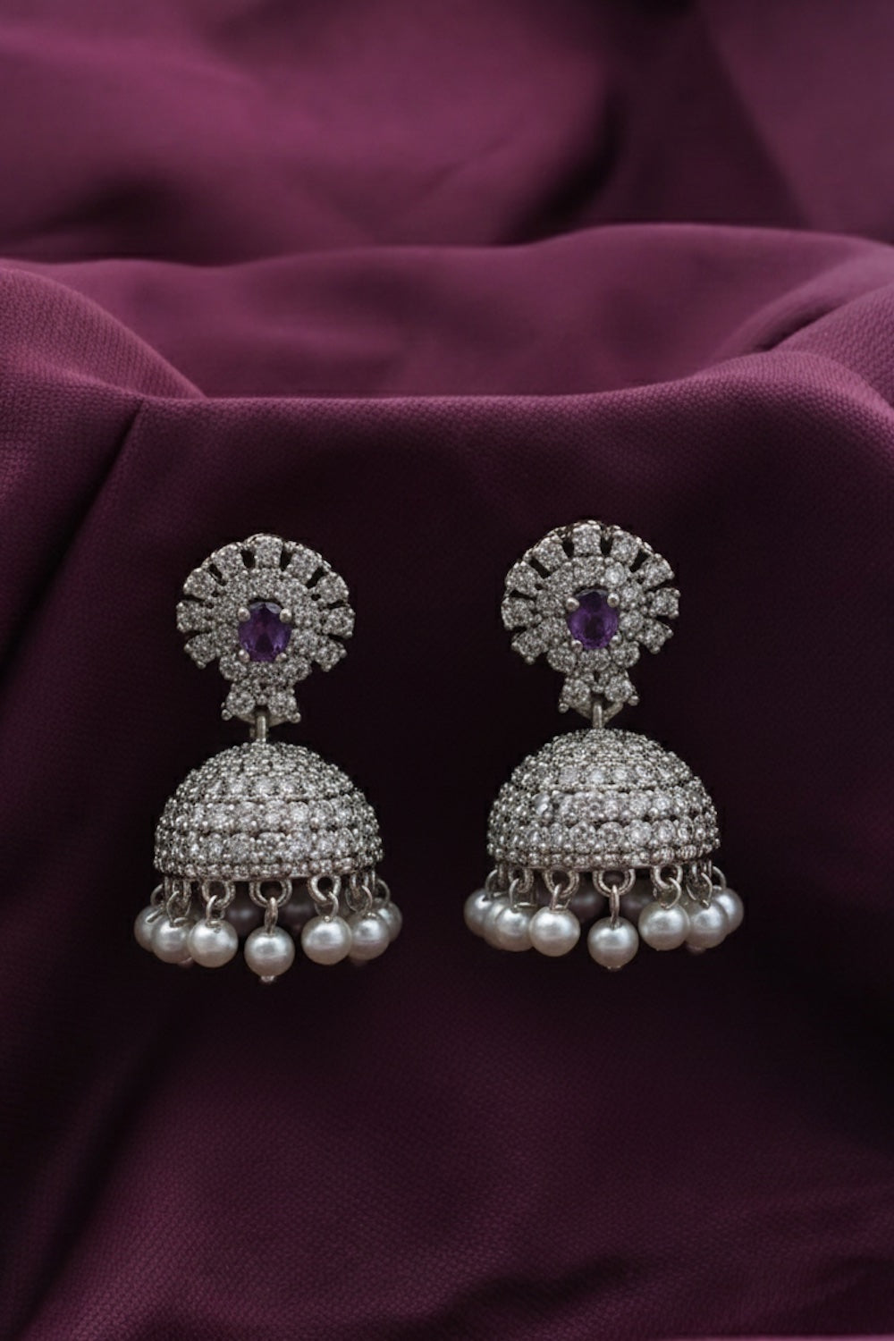 zircon diamond earrings