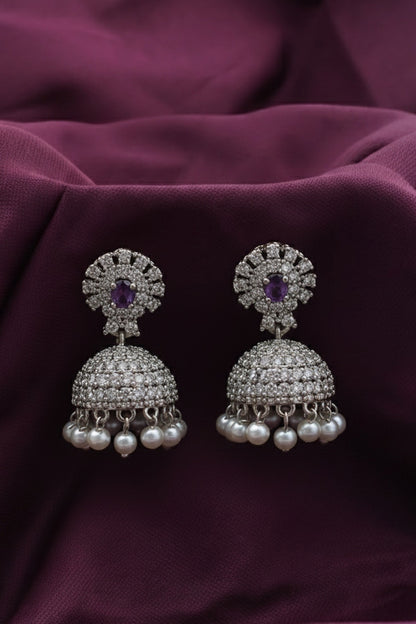 zircon diamond earrings
