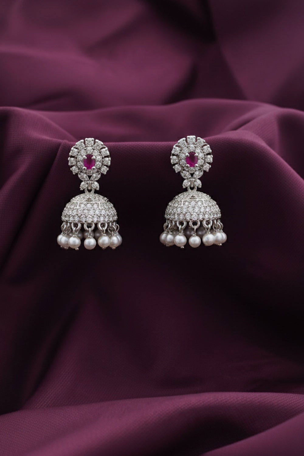 zircon jhumkas