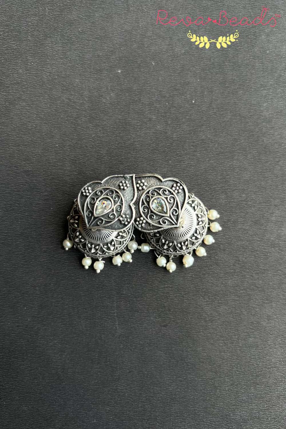 small oxidised jhumka