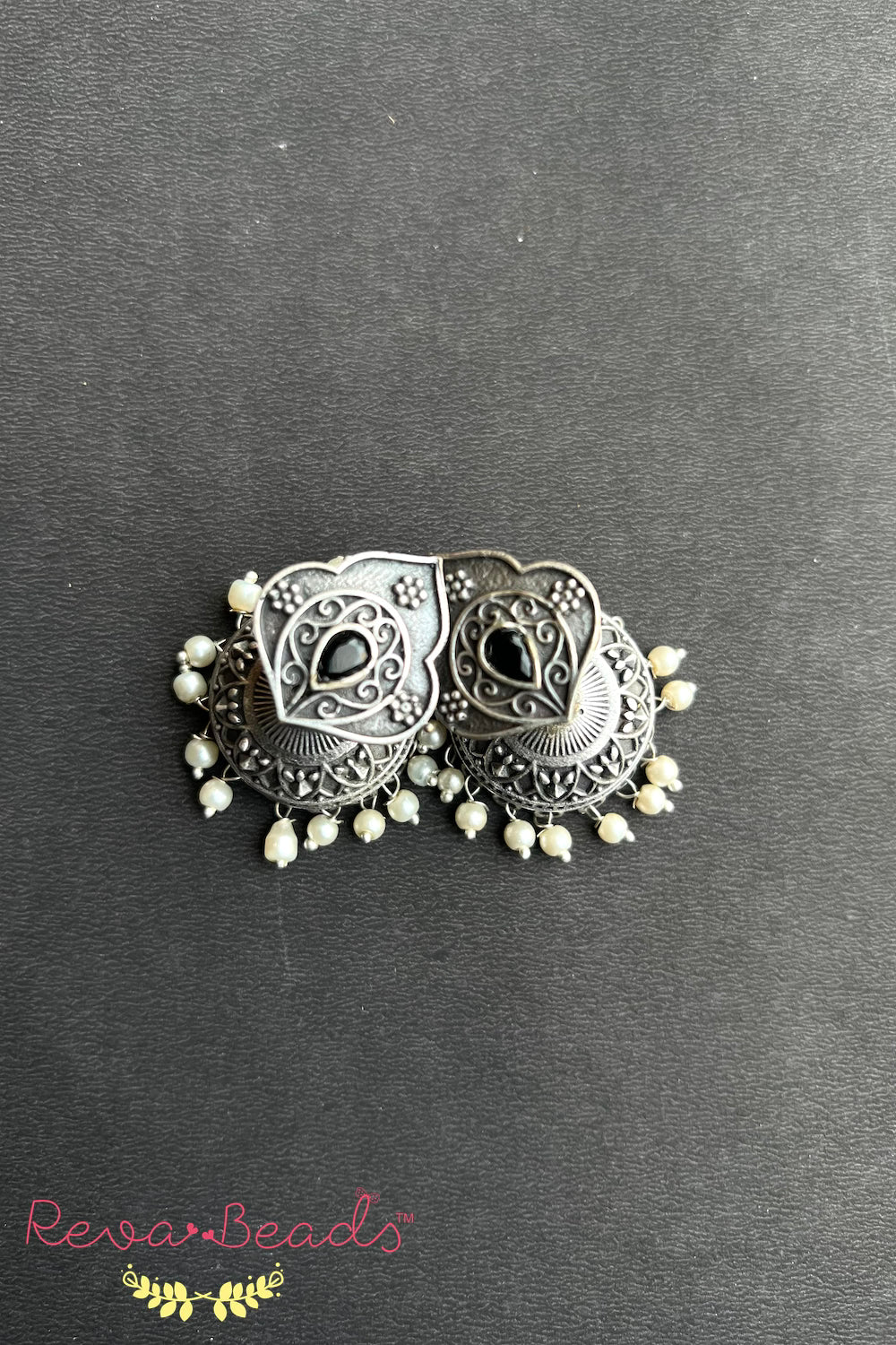 antique silver jhumka