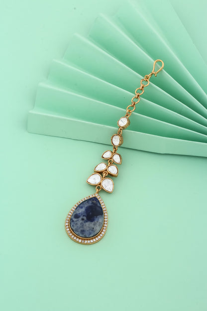 antique kundan maang tika