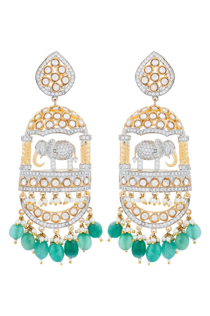 elephant cz earrings