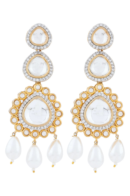 long kundan earrings