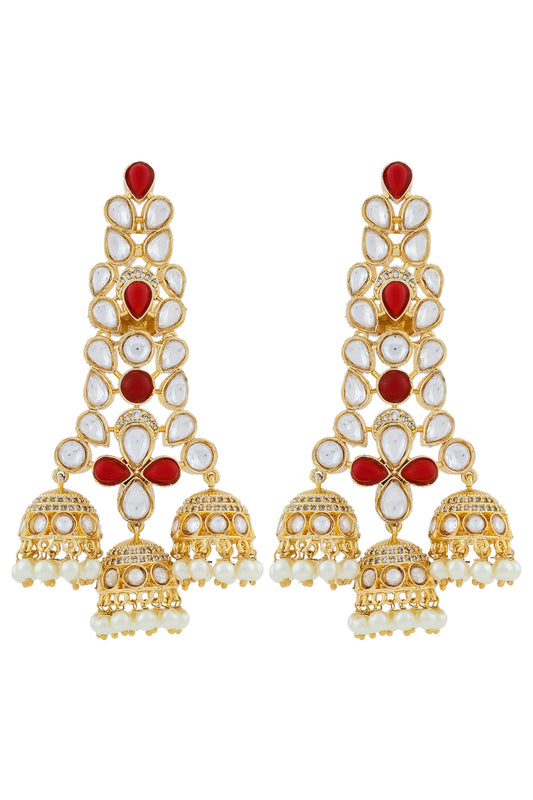 kundan jhumka earrings kje230094