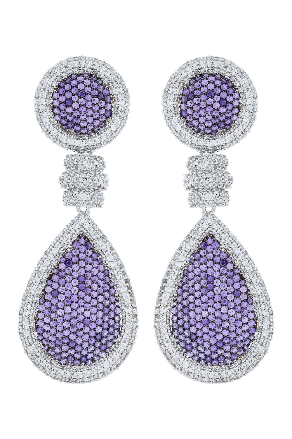 lilac diamond earrings