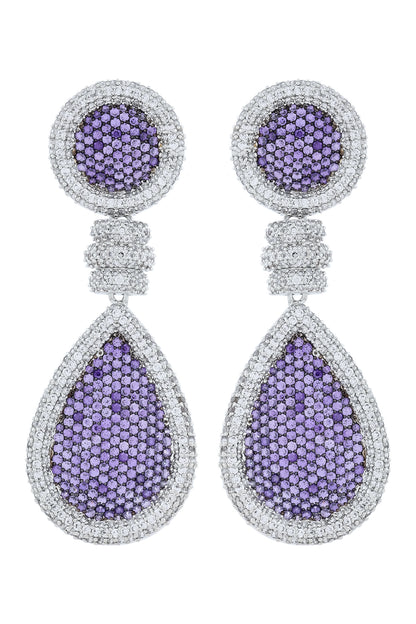 lilac diamond earrings