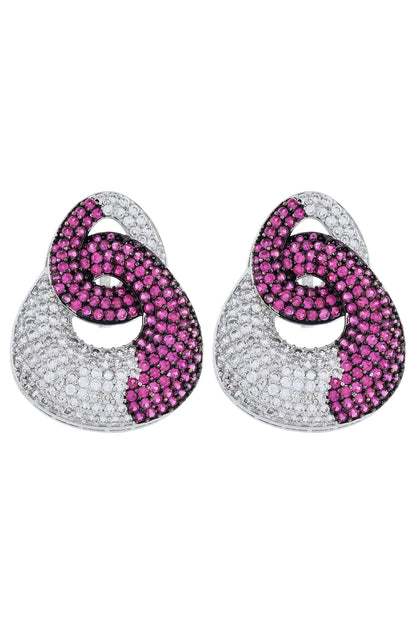 ruby cz studs