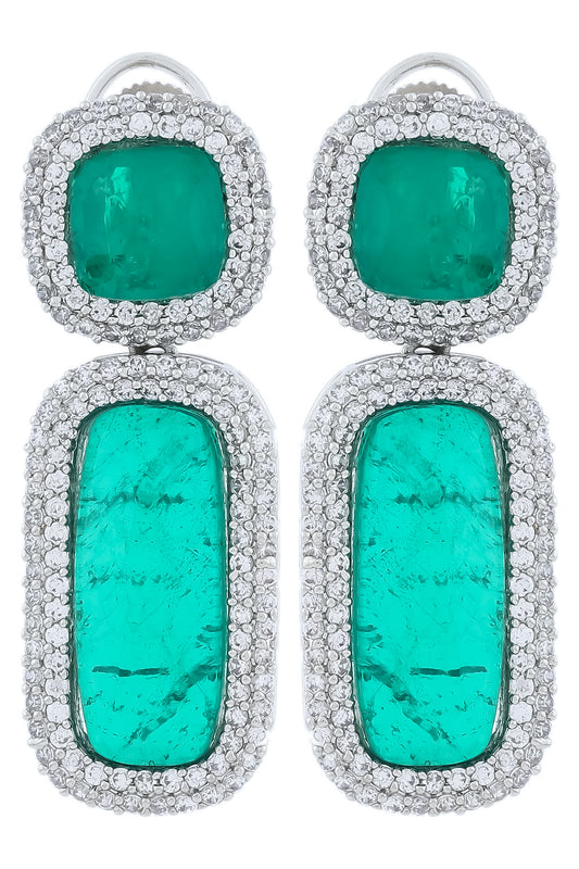 emerald green earrings