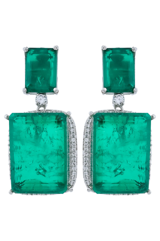 emerald drop earrings