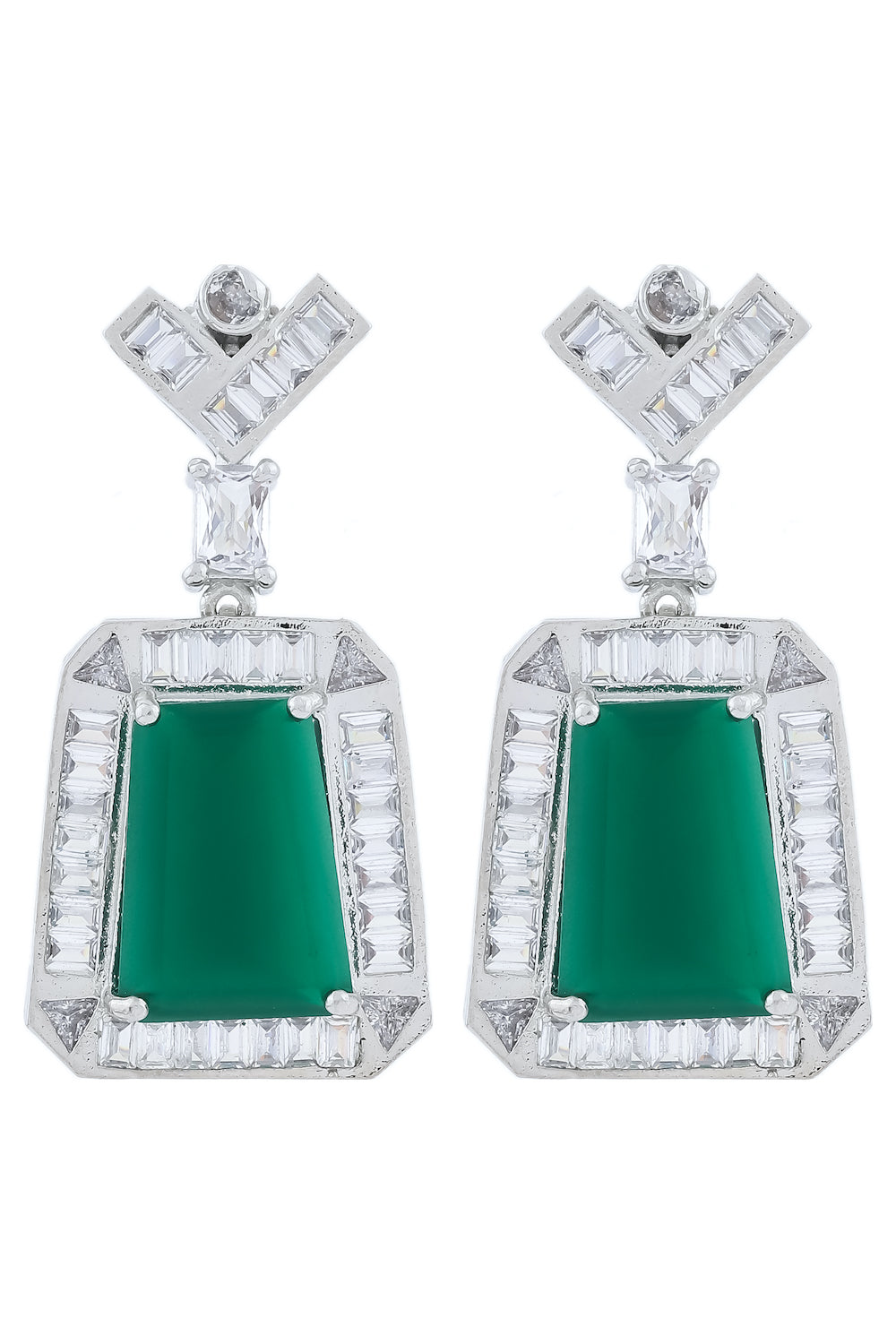 EMERALD CZ EARRINGS