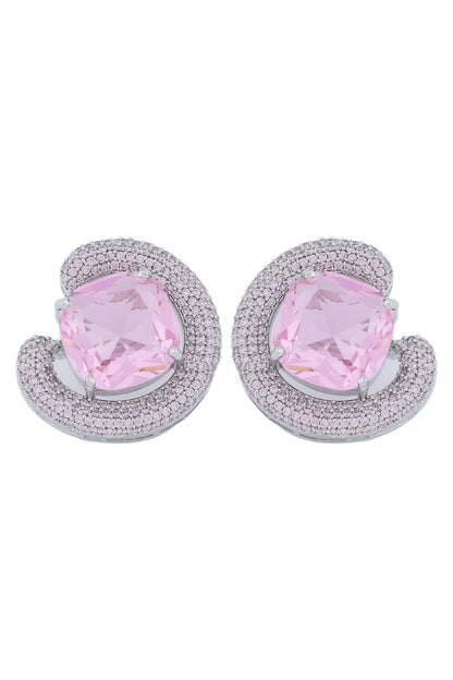 pink cz studs