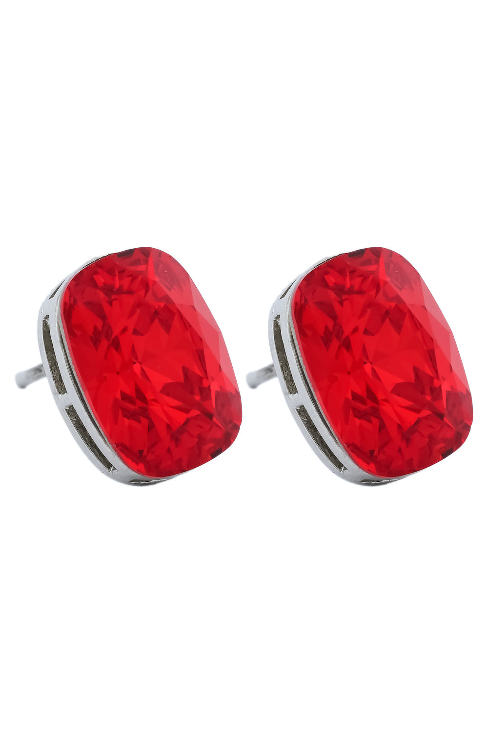 red Swarovski earrings