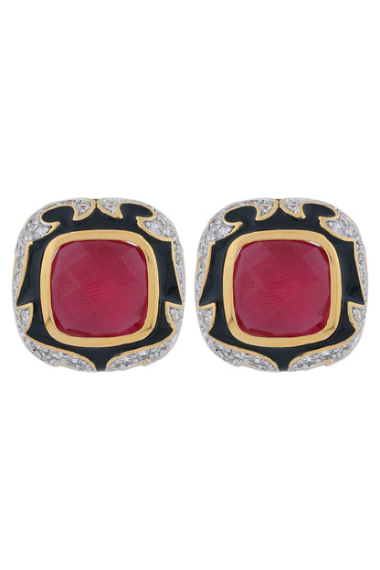 ruby stud earrings