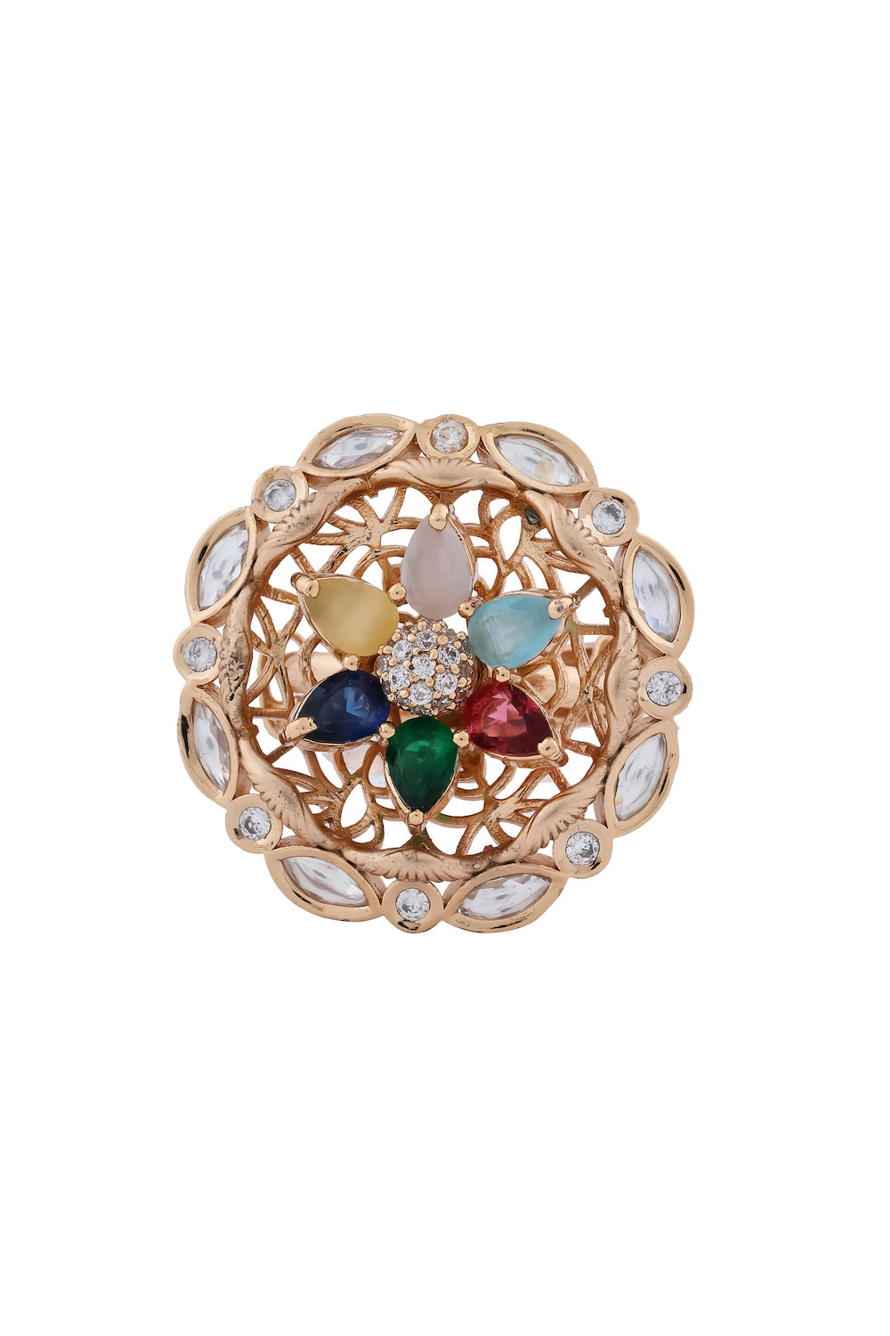 Navratna finger ring