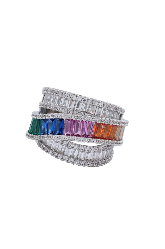 rainbow lgbtq finger ring