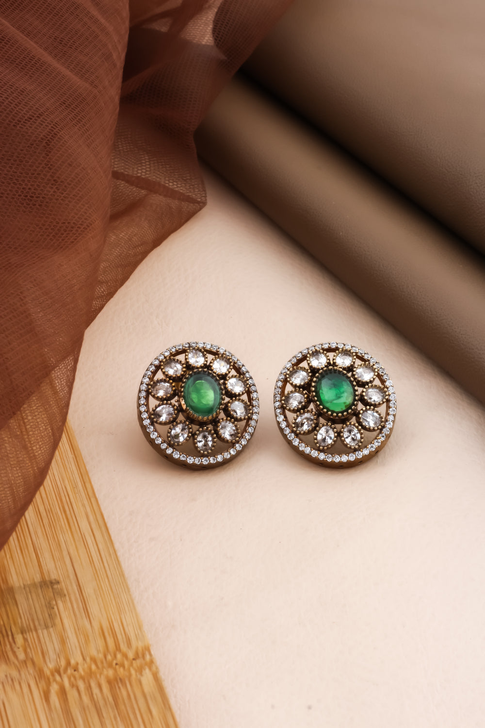 emerald fusion earrings