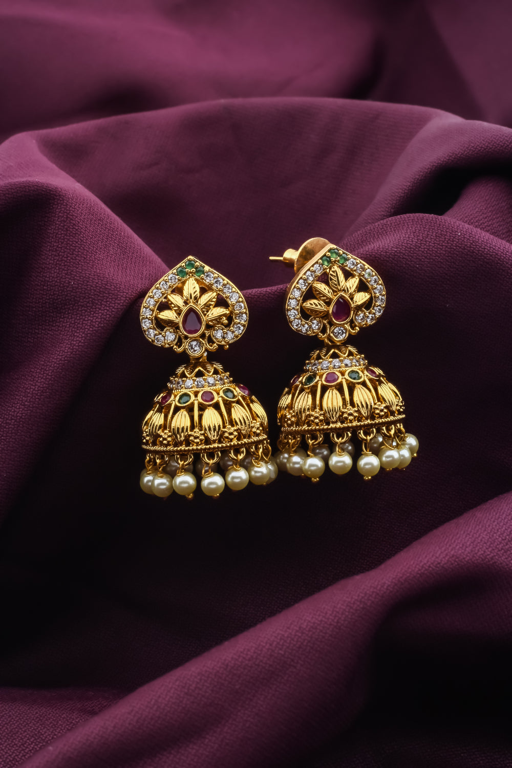 ad jhumka earrings