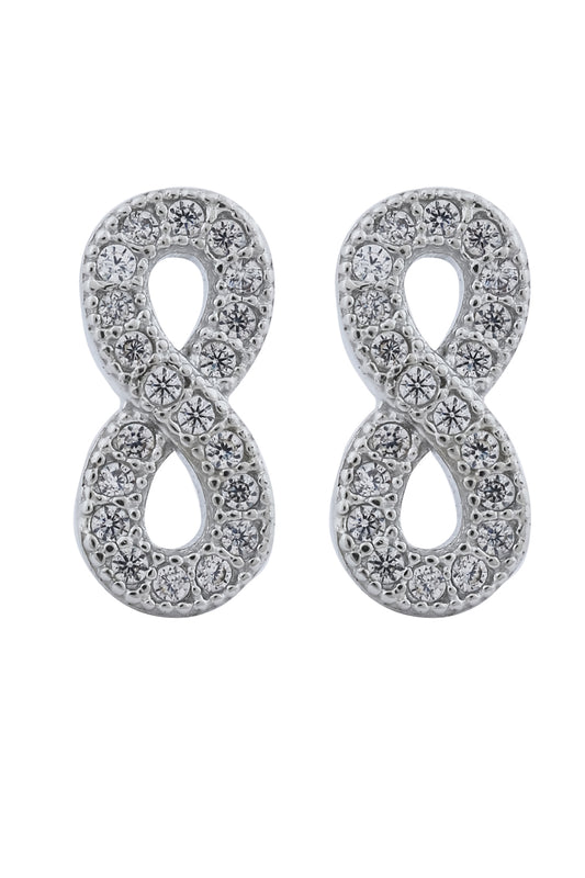 infinity sterling silver earrings