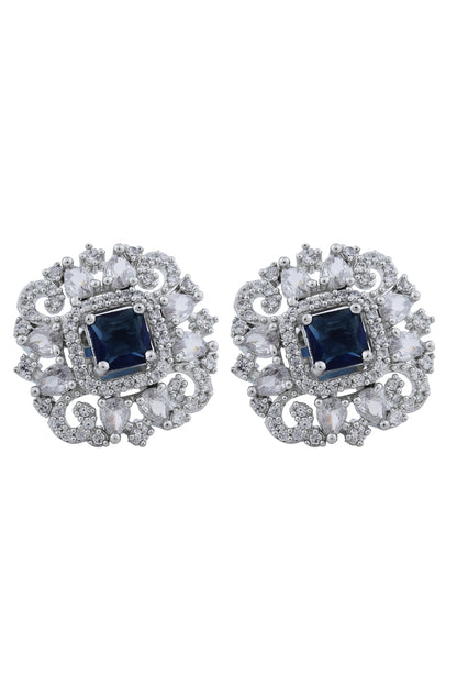 diamond blue earrings