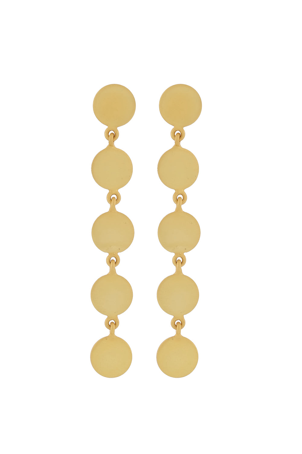 Sterling silver matte gold polish drop earrings ssgpdre231063