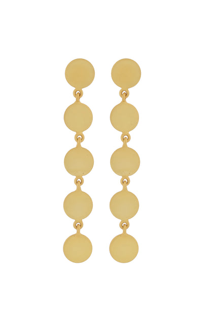 Sterling silver matte gold polish drop earrings ssgpdre231063