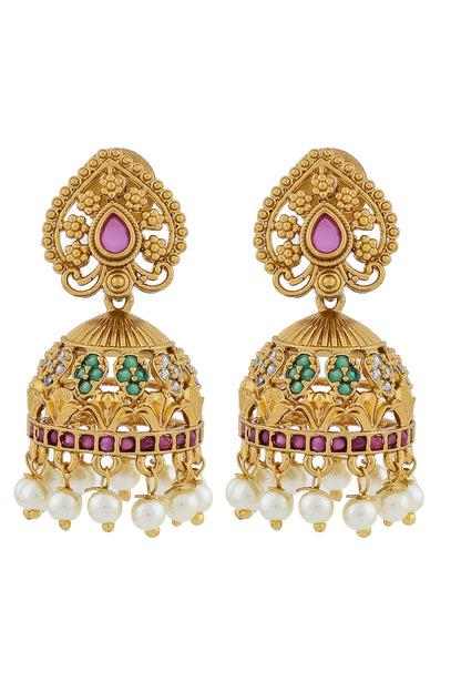 temple jhumkas