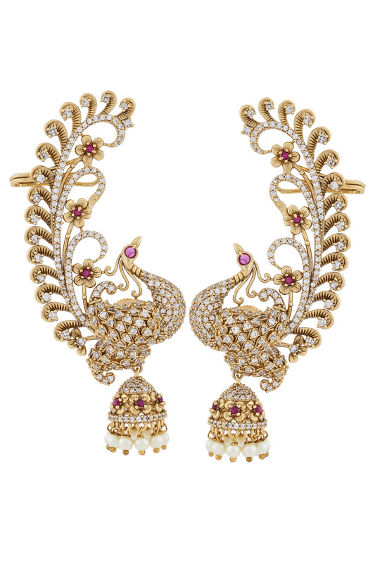 Peacock kanpool with jhumkas