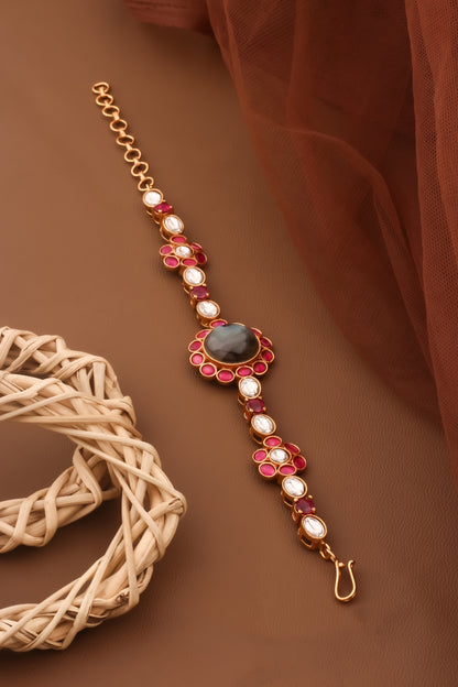 kundan stone bracelet