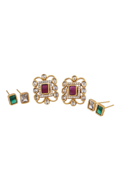 temple cz earrings