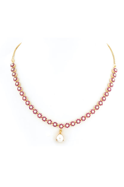 delicate jadau necklace set