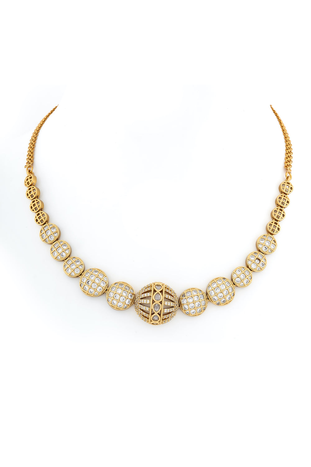 cz gold delicate necklace