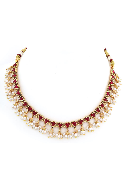 delicate ruby temple choker