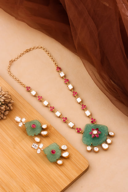 kundan long set