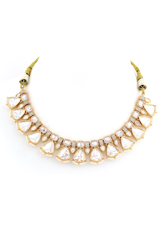 cz kundan necklace