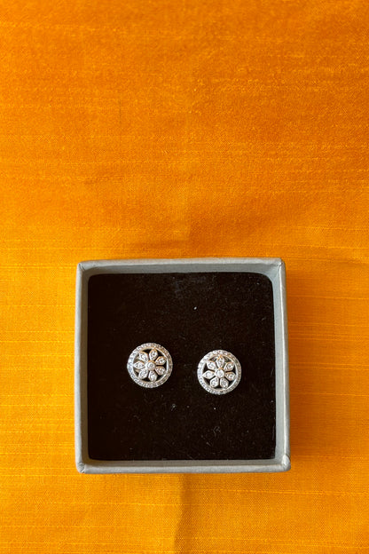 silver earrings