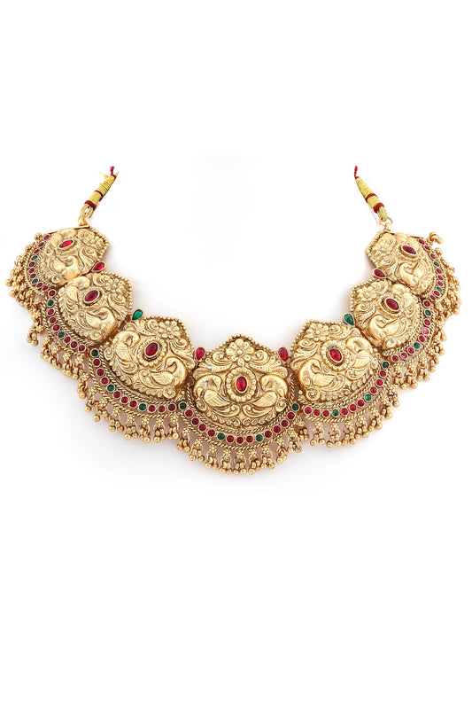 gold kundan necklace set