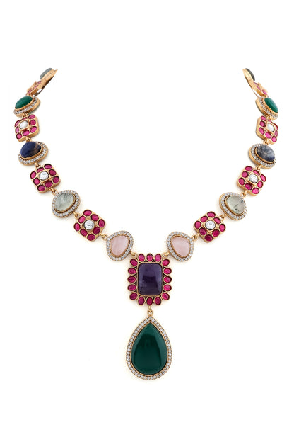 navratna natural stone necklace