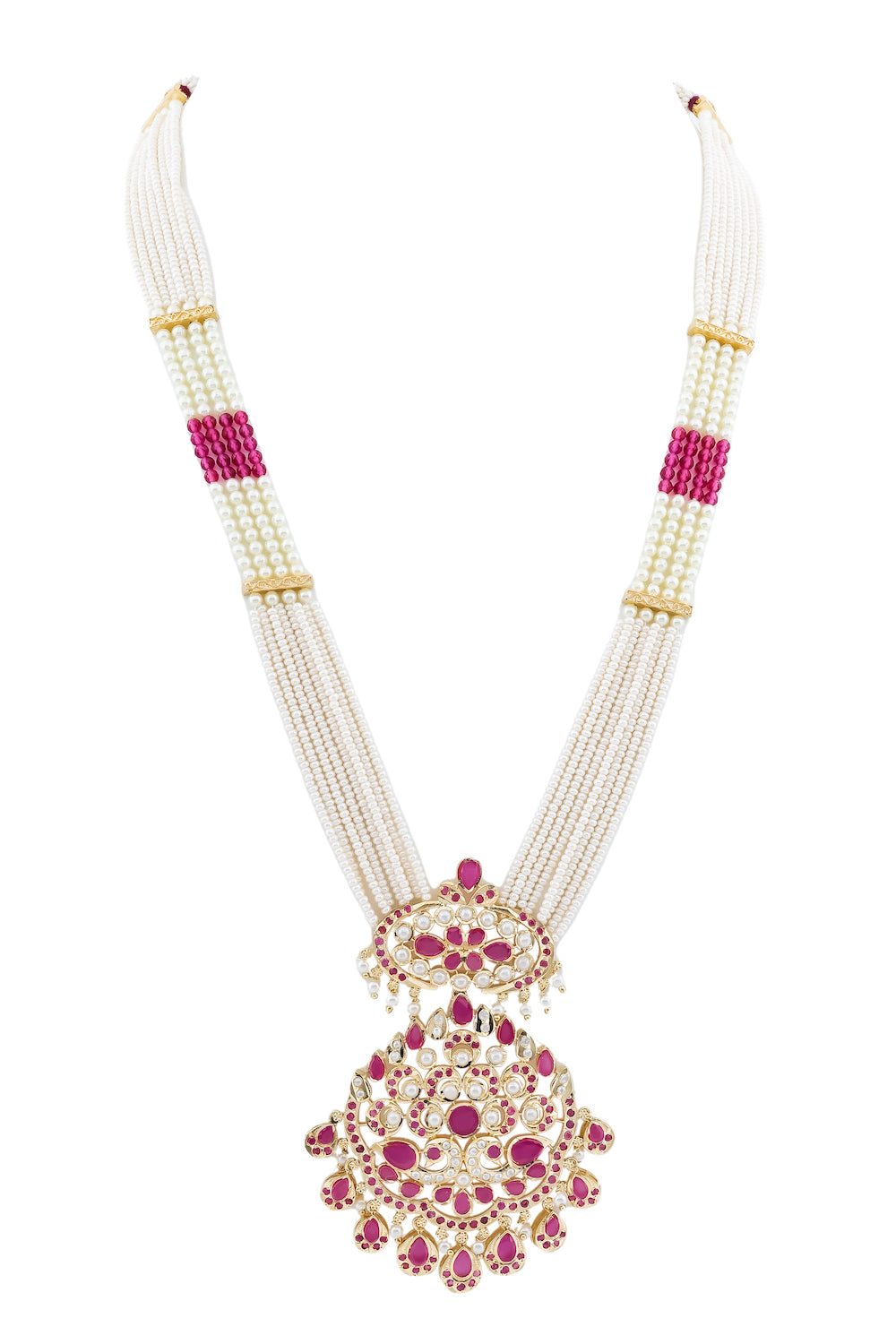 jadau long necklace